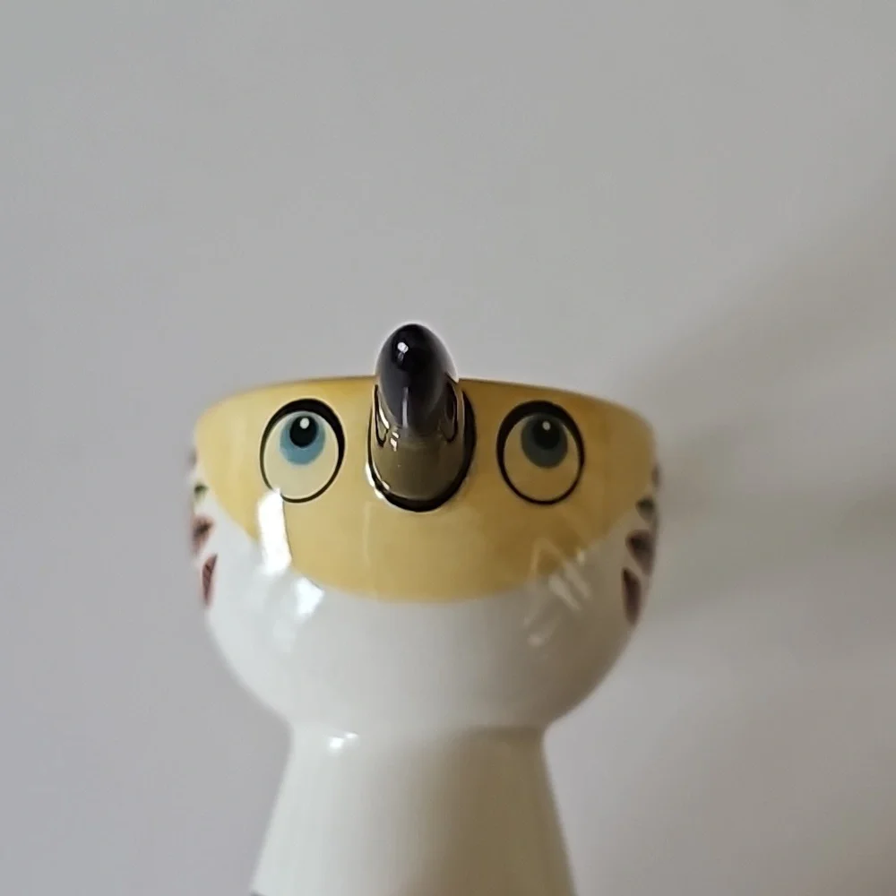 NWT Anthropologie Hannah Turner Yellow Bird Stoneware Eggcup